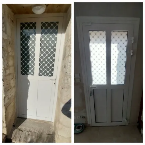 Installation d’une porte d’entrée en aluminium blanc à Évreux : un nouveau chantier signé Technicoposes, Évreux, TECHNICOPOSES