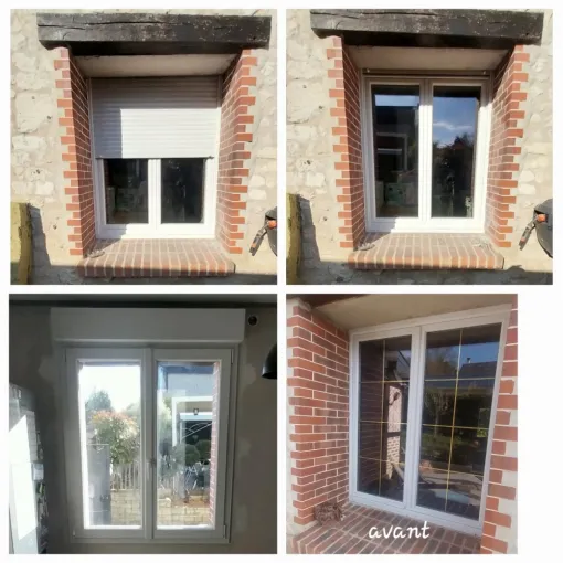 Pose de menuiseries PVC avec volets roulants intégrés à l’isolation à Évreux, Évreux, TECHNICOPOSES