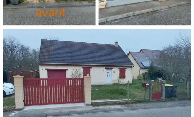 Portail aluminium avec modification maçonnerie 
